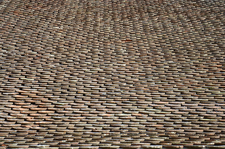 tile, roofing, line, alignment, france