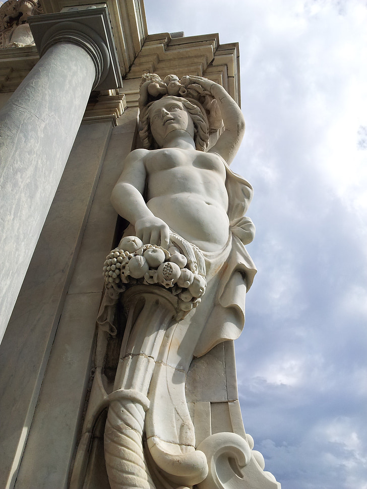 Statue, marmor, Itaalia, Napoli