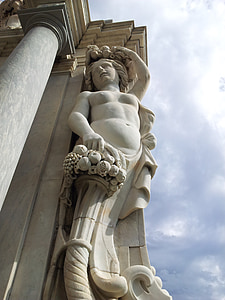 Statua, marmo, Italia, Napoli