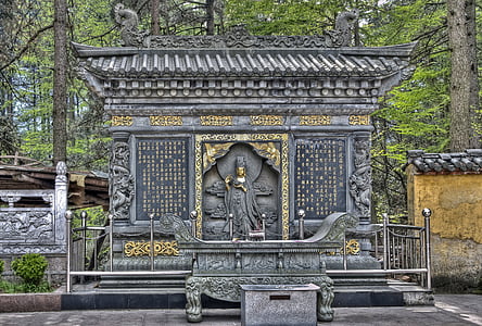 monument, buddhisme, Kina, jiuhuashan, arkitektur, Asia, kulturer