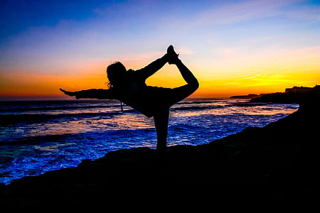 Yoga, Stillehavet, sunn, meditasjon, natur, slappe av, avslapning
