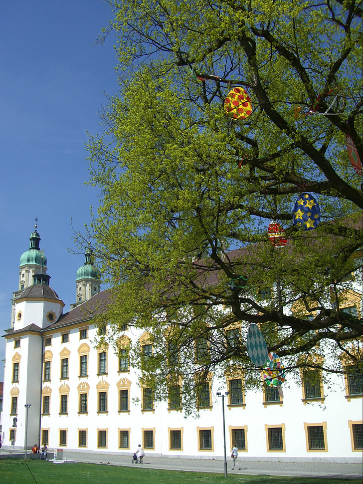 cây phục sinh, St, Lorenz, Basilica, nơi cư trú, kiến trúc Baroque, Kempten
