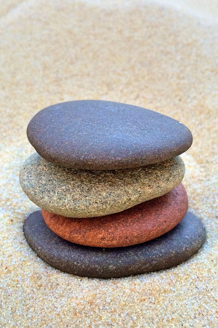 Stacking kiviä, tasapaino, rentoutua, kivi, pino, rentoutumista, kivi