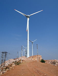 vent, turbina, Nargund turó, energia eòlica, generador, el medi ambient, Karnataka