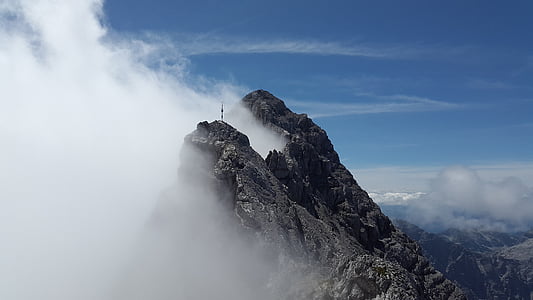 Ujung Selatan Watzmann, batu, Berchtesgadener land, Alpine, pegunungan, Alpen Berchtesgaden, Taman Nasional Berchtesgaden