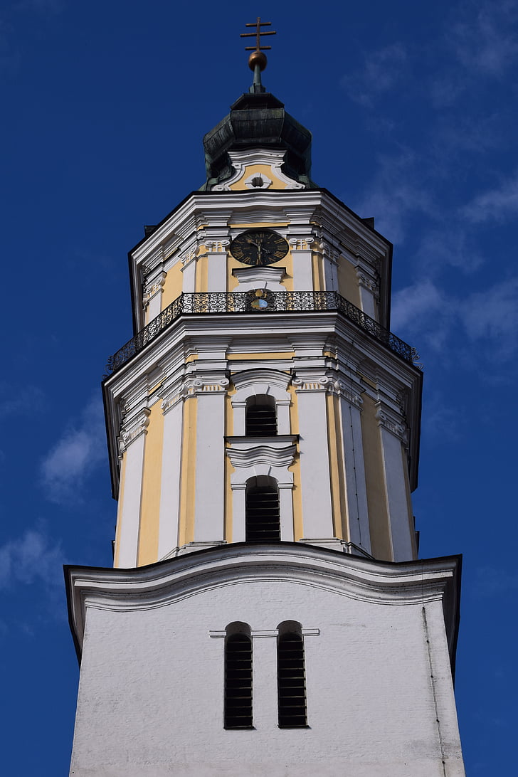 Kirchturm, Glockenturm, Donauwörth, Bayern, katholische, historisch, Religion