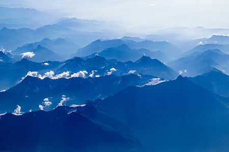 nuotrauka, kalnai, kuriems, rūkas, Gamta, aukščiausiojo lygio susitikime, smailių