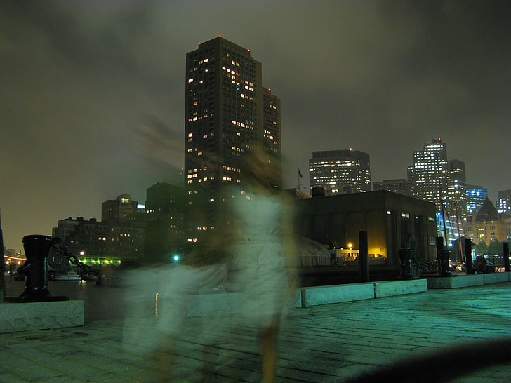 ghost, weird, mystery, person, walking, city, night