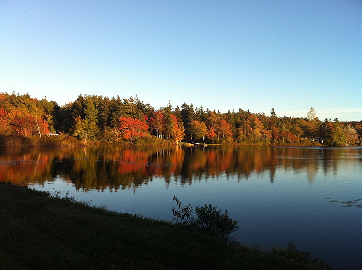 Milbury, Lago, Nord, montagna, Nova, Scotia, autunno