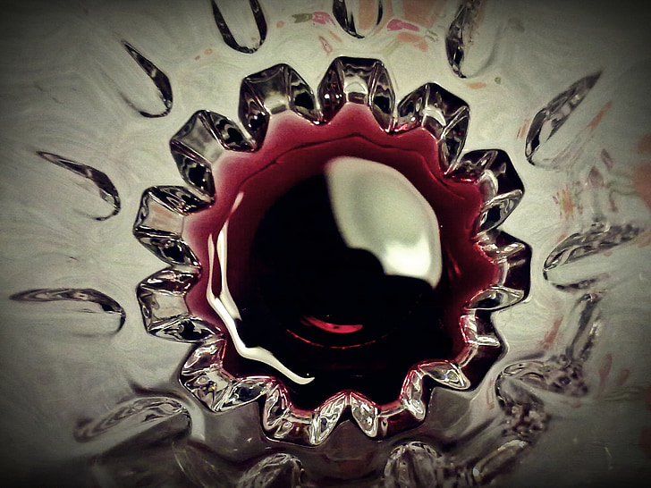 Beker, wijn, binnen cup, glas