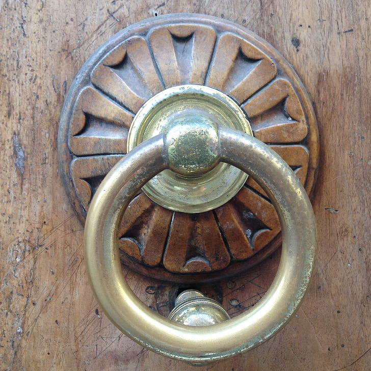 knob, door, metal