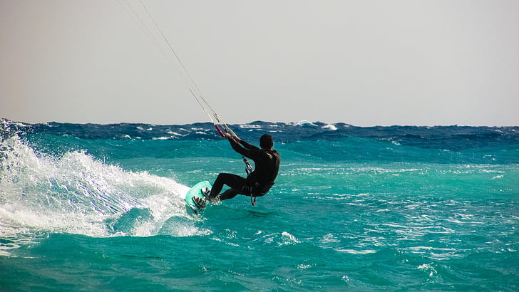 kite surfing, Šport, surfovanie, more, Extreme, Surfer, doska