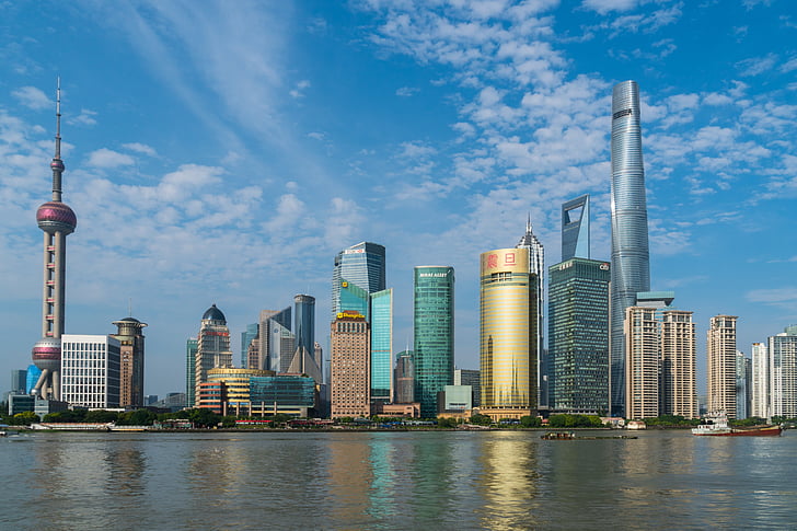shanghai, bund, china, city, architecture, pudong, skyscraper