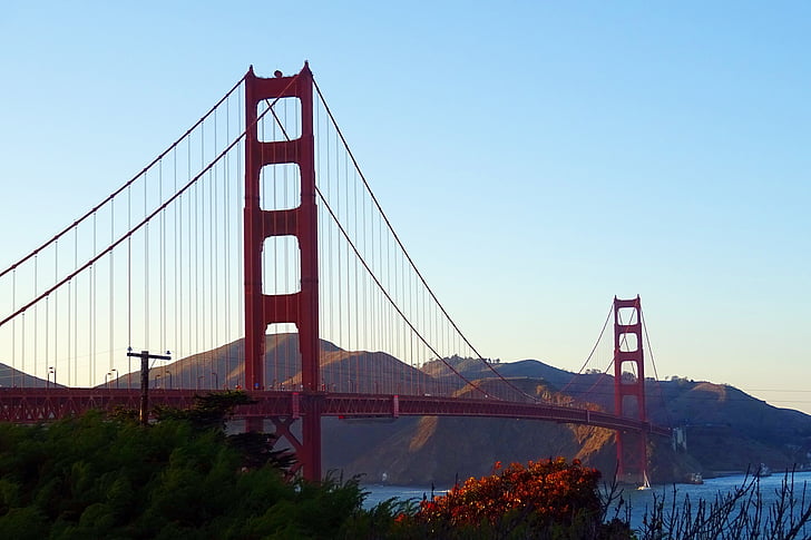 golden bridge, san francisco, bridge, california, bay, landmark, travel