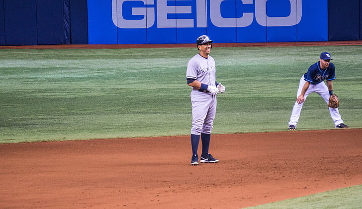 baseball, Alex rodriguez, a rúd, Yankees, a bázis, Tropicana field, Tampa bay