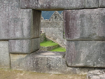 Machu picchu, in muratura, parete, Perù, Ande, Incas, montagna