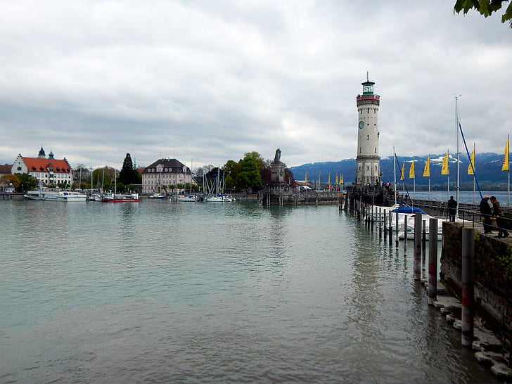 Lindau, Bodamské jazero, Lighthouse, Nemecko, jazero, vody, Bavaria