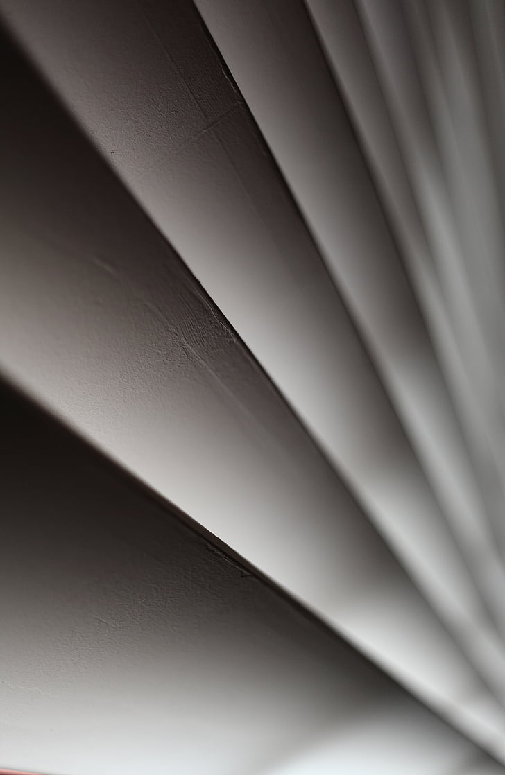 abstract, blinds, curtain, closed, macro, grey, white