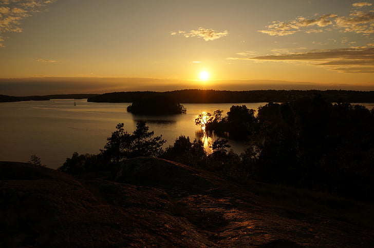 view, sky, water, nature, sunset, dom, summer
