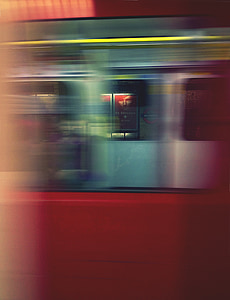 blur, speed, motion, train, sign, blurred, light