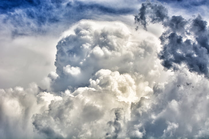 núvols, cel, tempesta, núvol - cel, Cloudscape, fons, temps