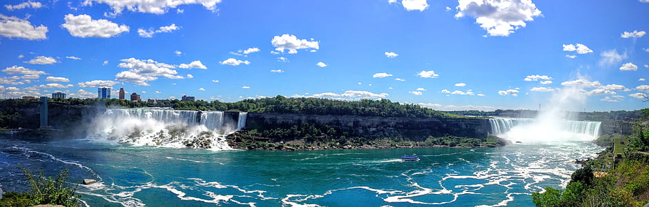 cascada, l'aigua, flux, aigua corrent, l'aigua blau, Niagara, moviment