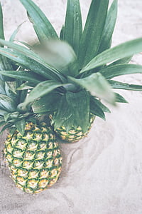 pineapples, fruit, tropical, healthy, food, fresh, organic