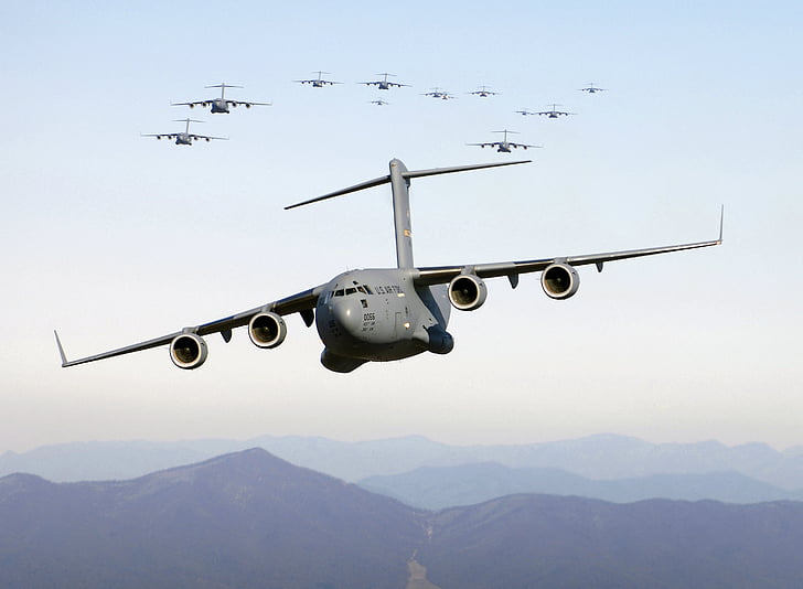 aeromobili, aerei cargo, Cargo, trasporto, militare, u s air force, Aeronautica