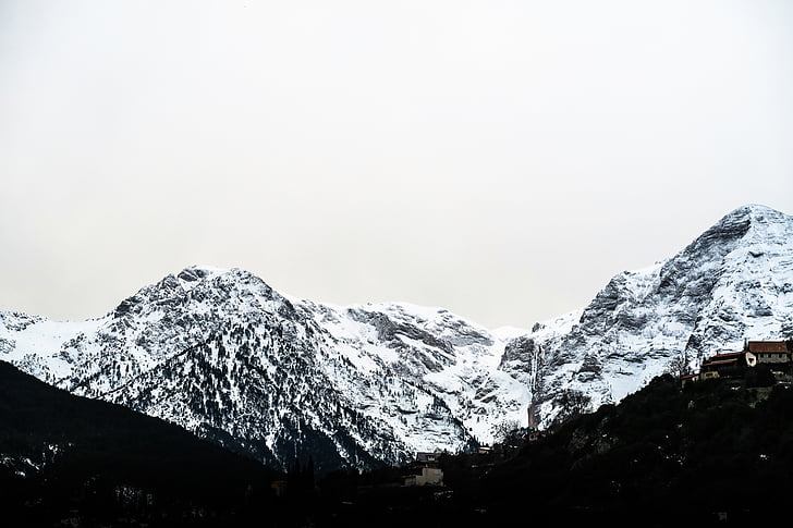 ainava, fotogrāfija, Alpi, kalns, sniega, ziemas, daba
