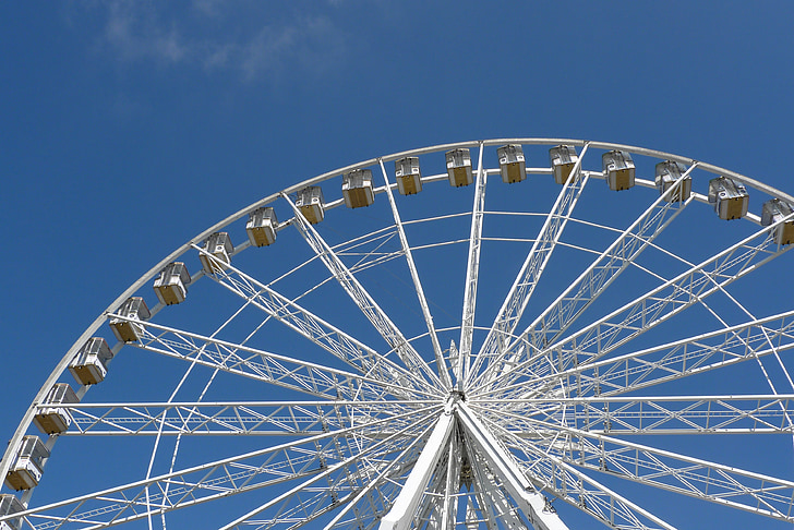 panoramsko kolo Wiener Riesenrad, zabaviščni, krog, pošteno, karneval, vožnja, velik