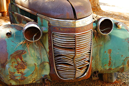 Chevy, vecchio, vintage, oggetto d'antiquariato, camion, ruggine, sporco