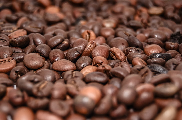 pruun, Kofeiin, Suurendus:, kohvi, kohvioad, Makro