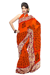 saree, fashion, silk, dress, woman, model, clothing