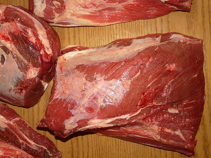 thịt bò, thịt, thịt bò, nguyên liệu, chiên, bít tết, ăn