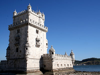 portugal, tower, architecture, landmark, building, stone, portuguese