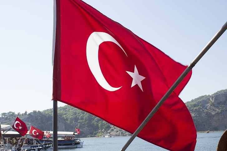Turquia, Bandeira, vermelho, país, nacional, Turco, nação