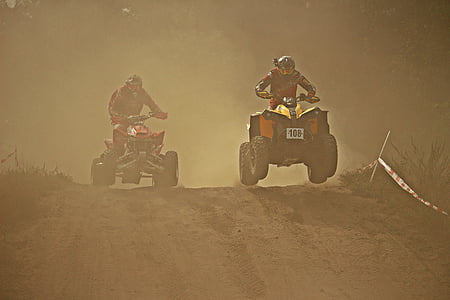 Enduro, sable, poussière, Croix, course de Quad, ATV, Quad