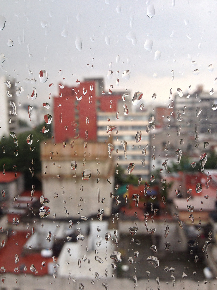 pluja, finestra, l'aigua, vidre, mullat, temps, textura
