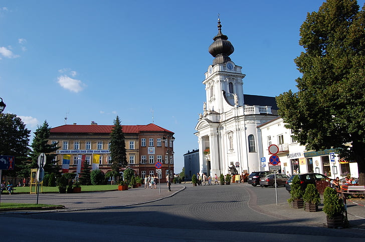 Vadovice, Malopolska, Polija, baznīca, pieminekļu