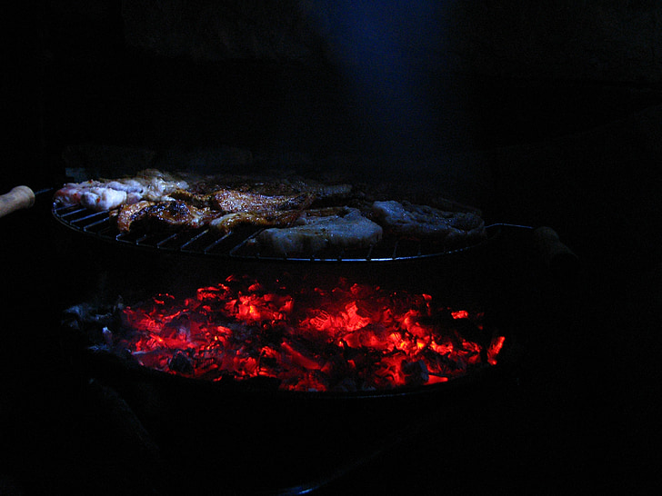 ogień, drewno, Sprzęt do grillowania, BBQ, grillowanie, Barbeque, -Grill
