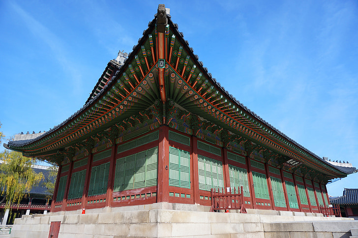 Gyeongbok Palast, Palast, Schlösser, Himmel, Korea Kultur, Kultur, Verbotene Stadt