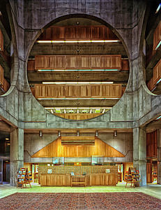 Филипс Эксетер Библиотека, Нью-Гэмпшир, коридор, оформить заказ стол, Архитектура, освещение, фары