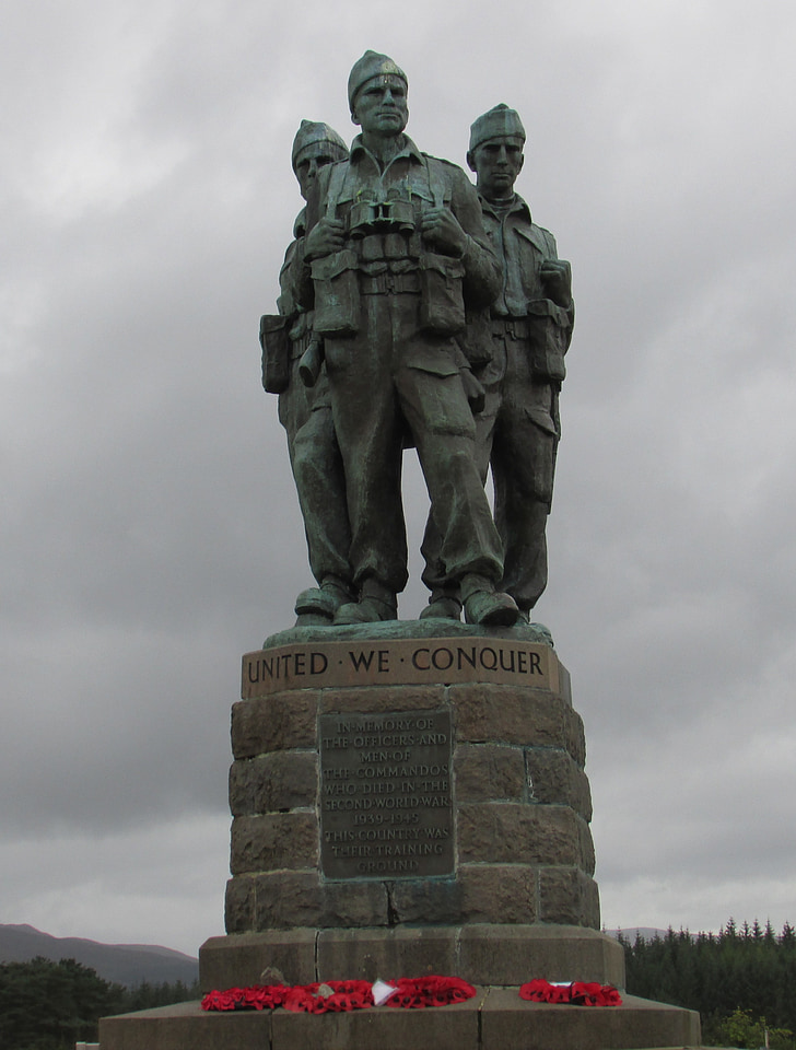 Skócia, háborús emlékmű, kommandó, Spean bridge, emlékmű, Fort william