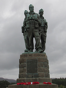 Škotska, vojni spomenik, Commando, mestu Spean bridge, Memorial, Fort william