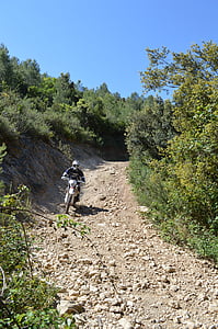 moto, Biker, montaña