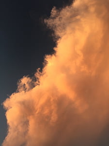 Blanco, nubes, cielo, nube, puesta de sol, humo, humo - estructura física