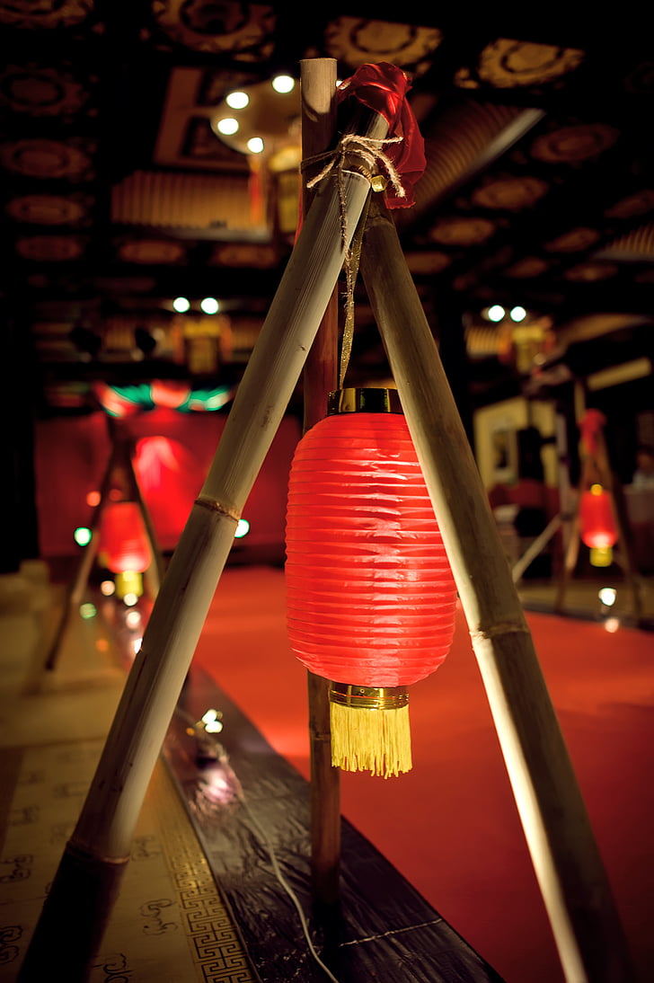 Китай вятър, сватба, червен, декорация, Азия, фенер
