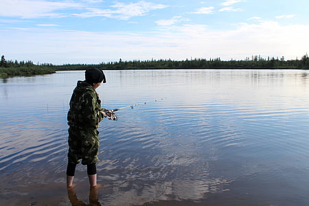 fishing, river, nature, rod, water, small river, lake