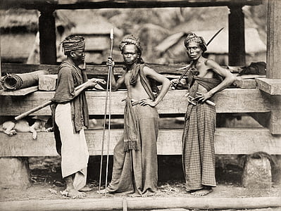 Batak, guerrer, combat, 1870, Indonèsia, Indonèsia, Sumatra