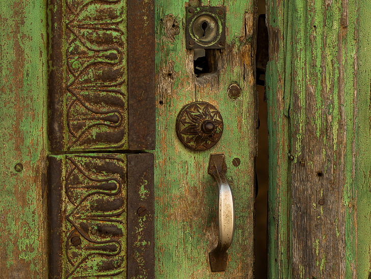 вратата, заключване, дървена врата, влизане, дърво - материал, затворен, вход